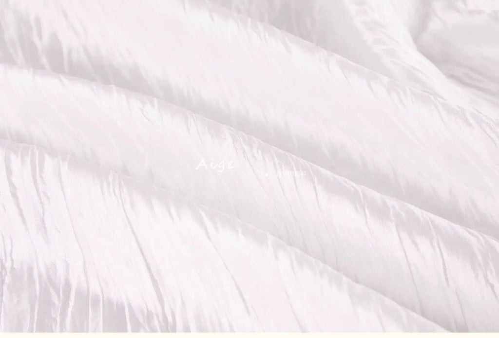Irregular Pleated Fabric Glossy By Meters for Dress Skirt Shirt Windbreaker Diy Sewing Designer Cloth Soft Comfortable Plain Red