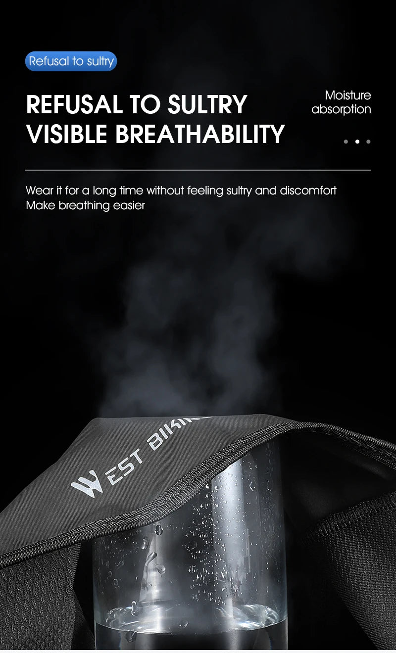 WEST BIKING Summer Cycling Face Mask Cool Breathable Sports Balaclava Men Women Bicycle Motorcycle Sun UV Protection Cycling Cap