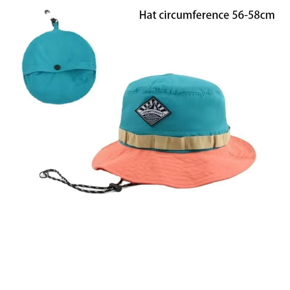 Leisure Vacation Quick-drying Fisherman Hat Visor Sunscreen Bucket Hat Waterproof Anti-UV Packable Hat Summer