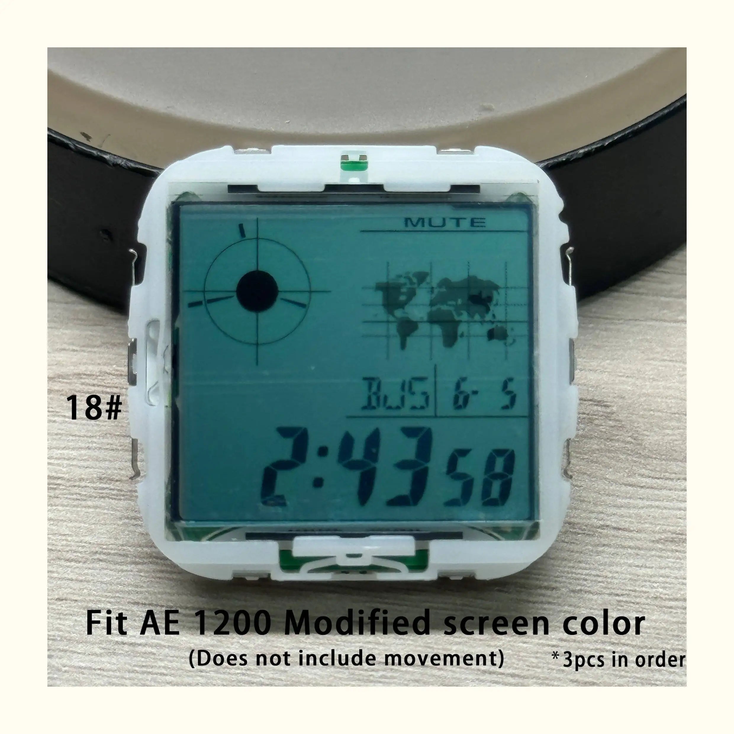 Color Display Film for Casio AE-1200 AE-1300, DIY Screen Modification Overlay Sticker, High-Quality Watch Dial Upgrade Kit