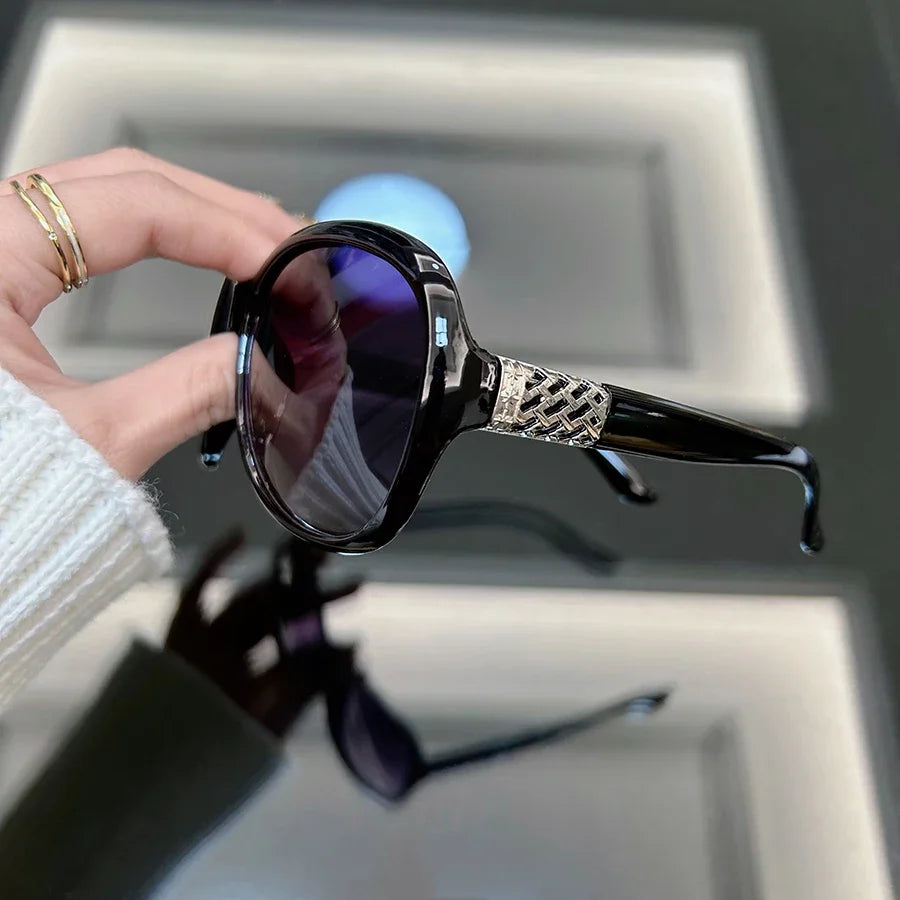 Round Vintage Sunglasses Women Men Brand Designer Mirror Sun Glasses Female Male Punk Fashion Retro Designer Oculos De Sol