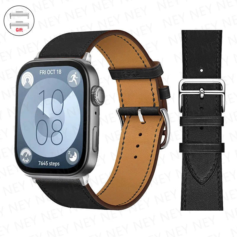 Leather Bracelet For Huawei Watch Fit 3 Strap Smart watch Replacement Sport Wristband retro Band Huawei Fit 2 fit3/2 Accessories