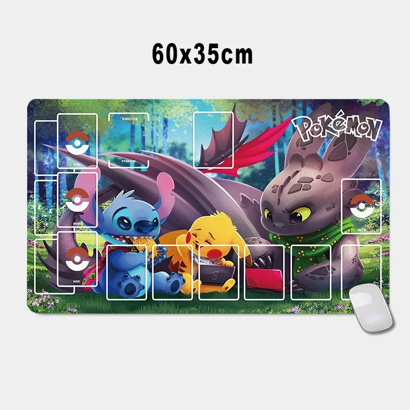 PTCG Pokemon Iono Rosa Eevee Snorlax Animation Characters Single Table Mat Battle Pad Classics Anime Collection Cards Toy Gift