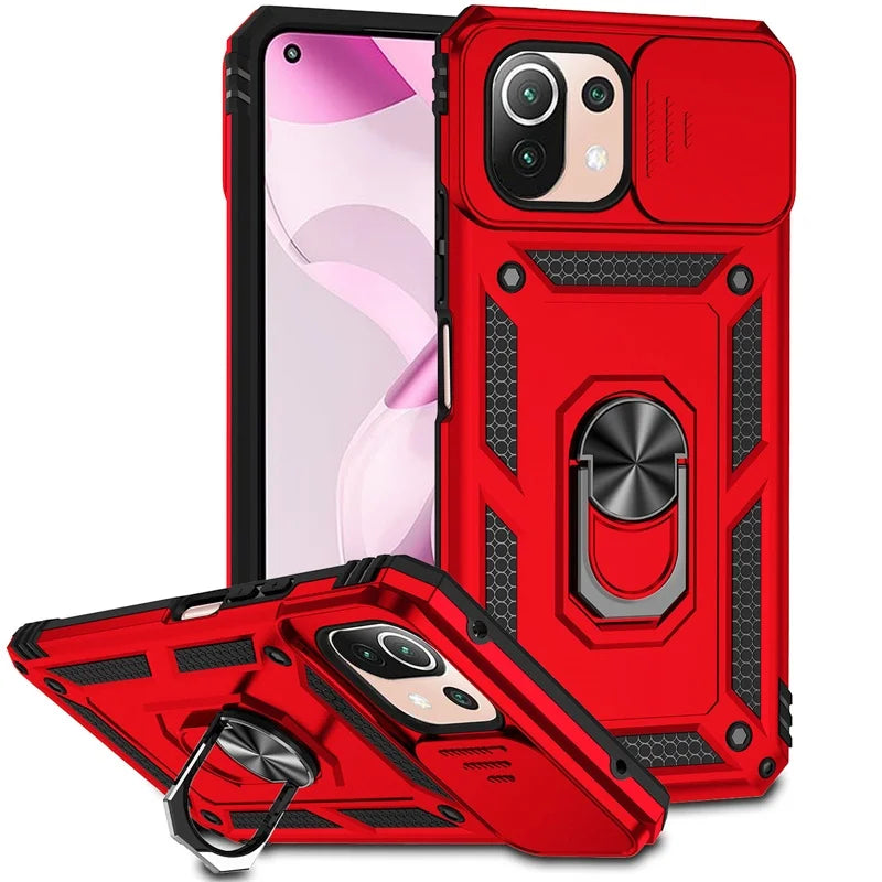 For Xiaomi Mi 11 Lite Case Magnetic Holder Ring Armor Shockproof Funda For Mi11 Lite 5G NE Mi 11 Light 11Lite Lesn Protect Cover