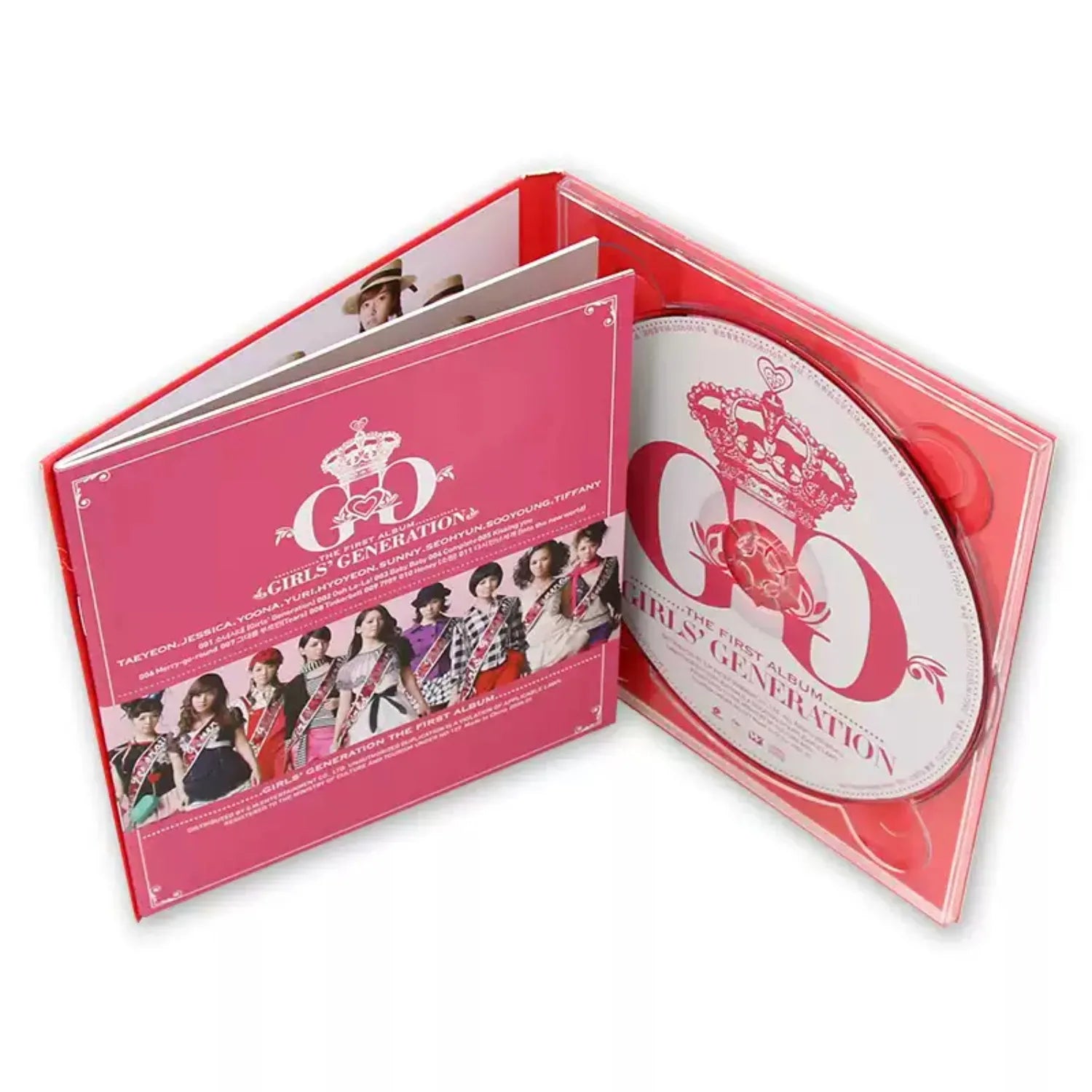 K-Pop Girl Group Debut Album "Girls' Generation" Red Gold Foil Silhouette Cover High-Quality Classic Pop Collectible CD Record