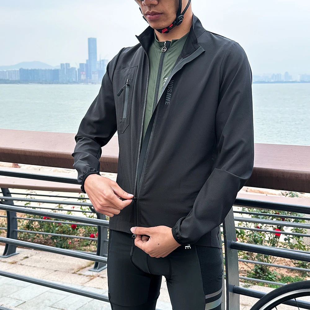 WOSAWE Outdoor Cycling Jackets Breathable Quick Dry Sunscreen Sports Jacket Bike Riding Clothes Fashion Men's Windbreaker