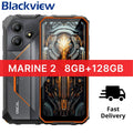Blackview MARINE 2 Rugged Smartphone 6.56-inch HD+ IPS 90Hz Display 11000mAh 8GB 128GB Android 15 NFC 16MP Camera Cellphone