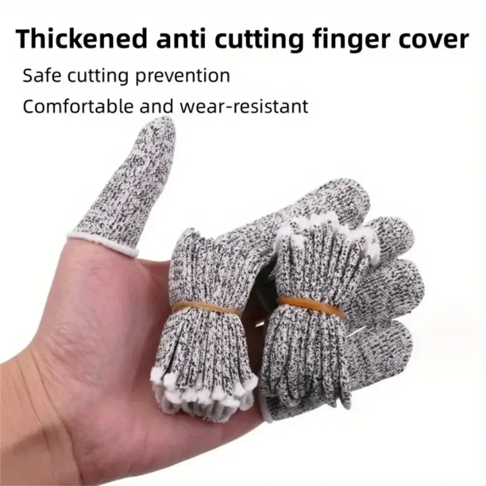 10Pcs Finger Cots Thumb Protector Anti-Cut Fingertips Finger Sleeve Flexible Resistant Protection Finger Cots for Work DIY