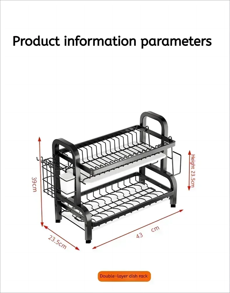 Kitchen Tableware Storage Box Multifunctional Cupboard Drain Rack Shelf Cupboard Storage Box Bowls