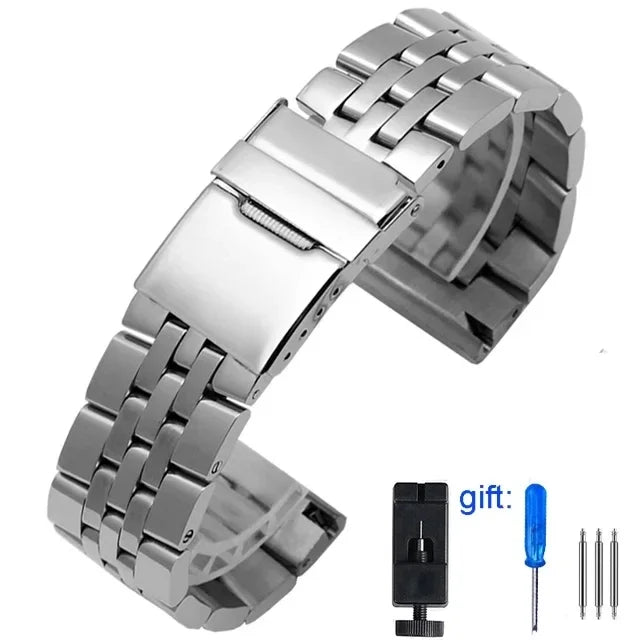 Solid Stainless Steel Watchband 20mm 22mm 24mm Bracelet For Breitling Watch For AVENGER NAVITIMER SUPEROCEAN Watch chain