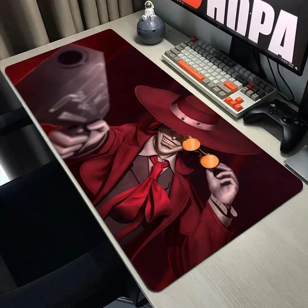 Anime Hellsing Alucard Mouse Pad XXL Gaming Accessories Office Gamer Keyboard Desk Mat Non-Slip Laptop Large rubber Mousepad