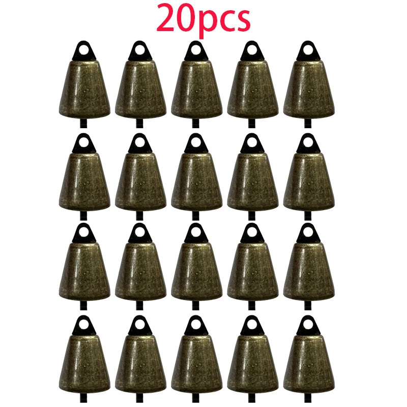 Festival Party - A pack of 20 antique bronze cast iron bells with loud and clear sound. Suitable for Christmas, Halloween, Easte