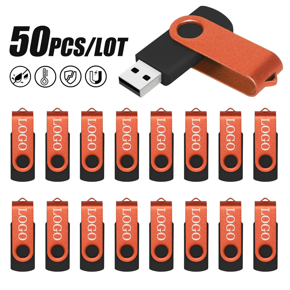 Custom Logo 50pcs/lot Pendrive 128MB 4GB 1GB Memory Stick 4GB 16GB Photography Gifts USB 2.0 Flash Pen Drive 512MB Cle Udisk