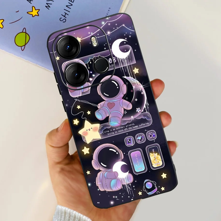 For Tecno Pop 7 Pro Pop7 Case Fashion Marble Soft Silicone Matte Coque For Tecno Spark Go 2023 Funda Pop7Pro BF6 BF7 BF7h Bumper