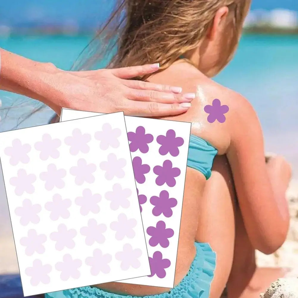 20pcs UV Detecting Patches UV Test Stickers For Sunscreen Sunny Detection Patch Sun Protection Reminder Safe