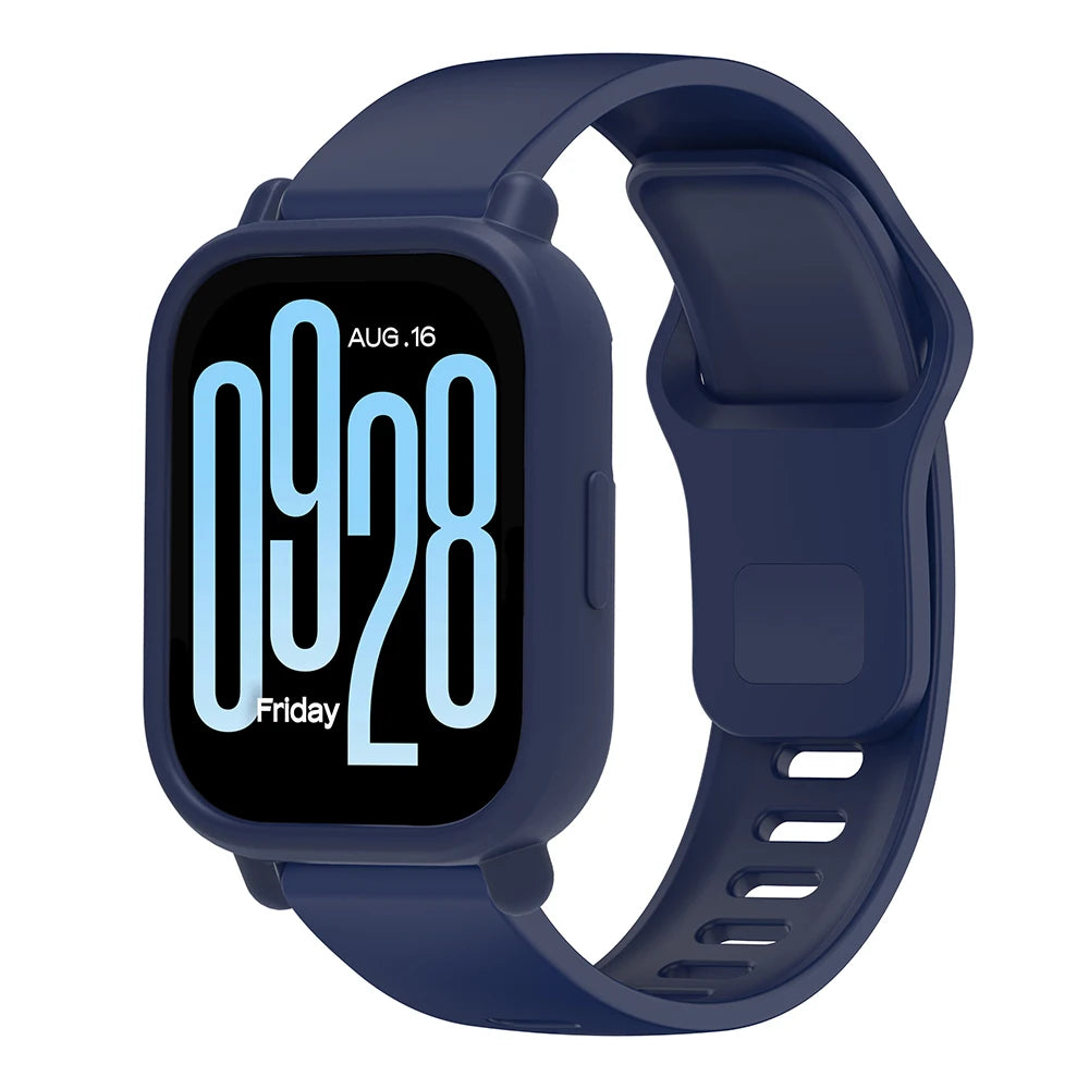 Silicone Strap For Redmi Watch 5 Active Smart Watch Band + Protective Case Shell
