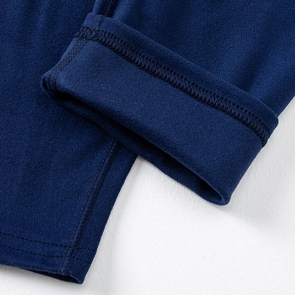 2-piece Men's Autumn And Winter Solid Color Casual V-neck Basic Warm Underwear Set Comfortable Sports And Fitness Base Shirt