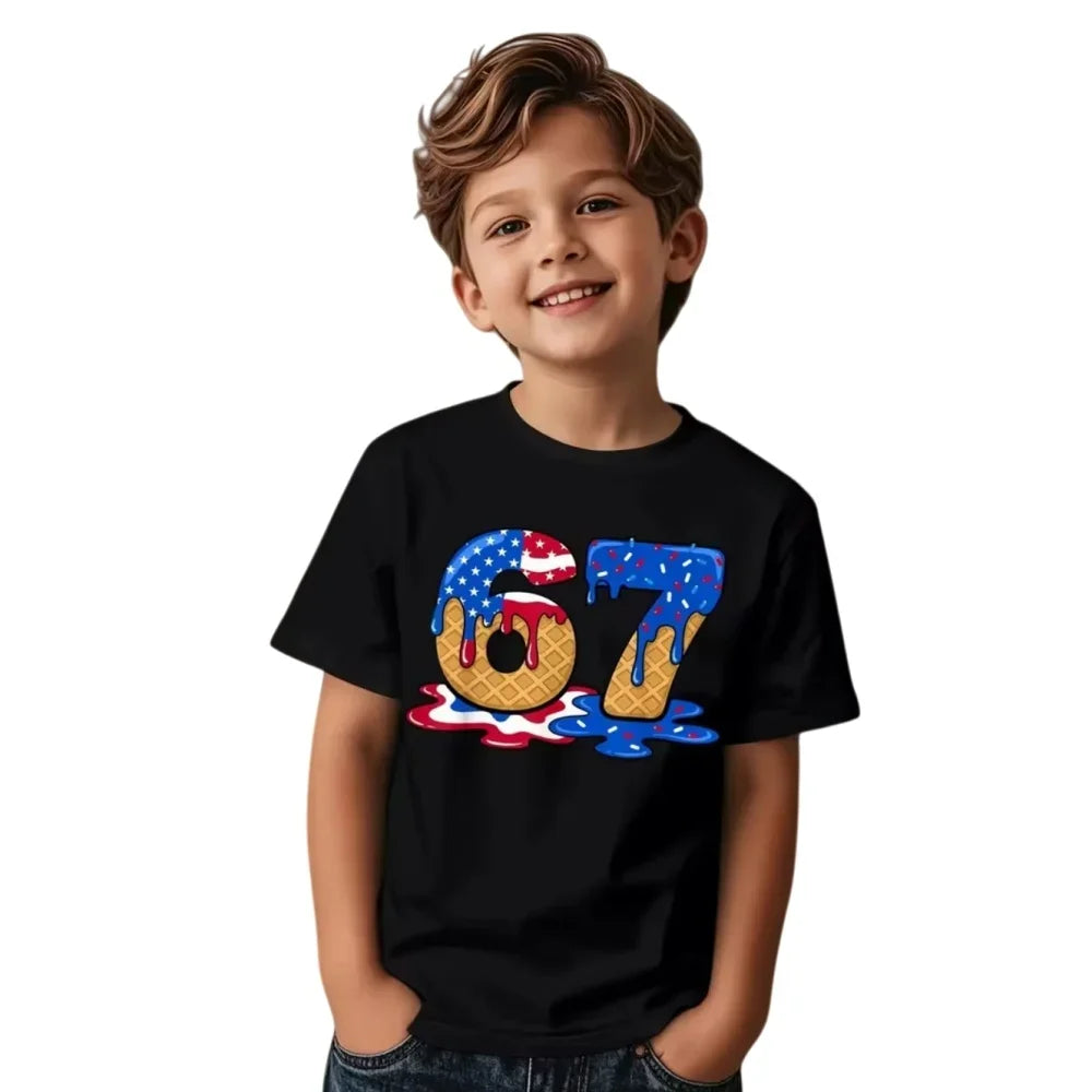 67 Bestselling Children's T-Shirts: Fashionable and Cool Summer Short-Sleeve Casual Crewneck Tops for Boys and Girls