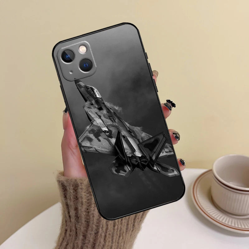 Fighter Planes Phone Case For iPhone 15 14 Plus 11 12 13 16 Pro Max Mini 7 8 X XR XS Max Cover