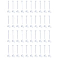 50pcs Clear Earrings for Sports Plastic Transparent Stud Earrings Acrylic for Women Men Sports Work Jewelry Makings