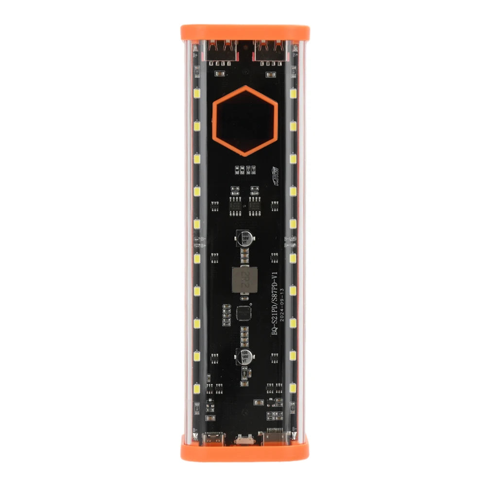 8 Slots 21700 Battery Case DIY Kit Mecha Transparent Quick Charge Flash Charger Battery Case Kit Power Bank Box Type C
