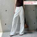 KSTUN 2025 Summer New Women's White Jeans Low Waist Wide Leg Jeans Denim Pants Losoe Fitness Girls Casual Dragging Pants Striped