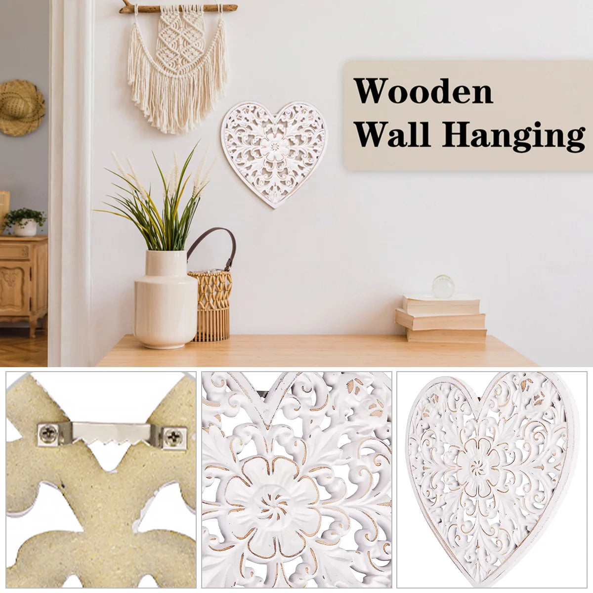 Hollow Carved Wooden Wall Decor Floral Wall Panel Hanging Decor Carved Hanging Ornaments Old Decorative Background Wall Hanging