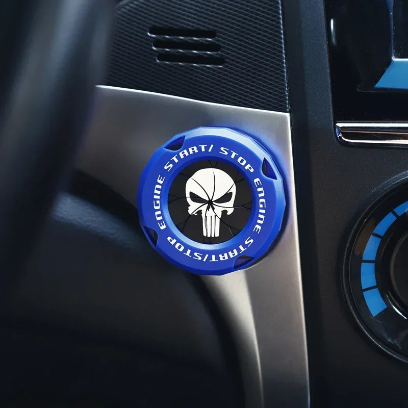 Car Onekey Start Stop Button Cover Car Interior Decor Sticker Engine Ignition Start Switch Protective Cover Motorcycle StartRing