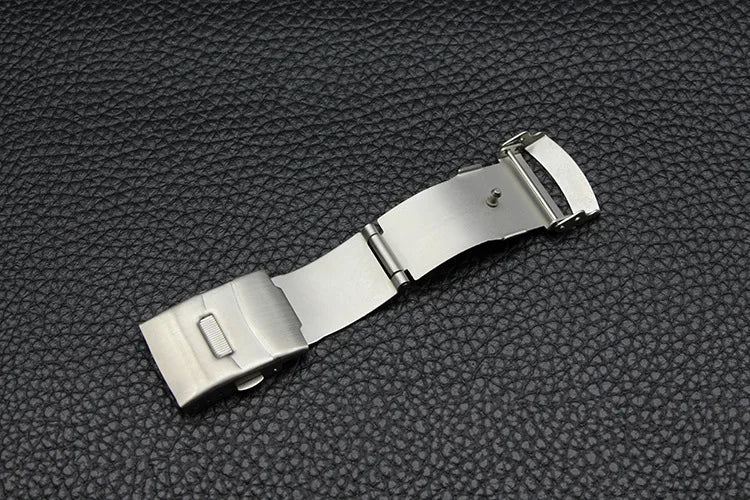 16mm 18mm 20mm 22mm Stainless Steel Watchband Clasp Folding Buckle Double Press Silver Black Gold Watch Repair Accessories