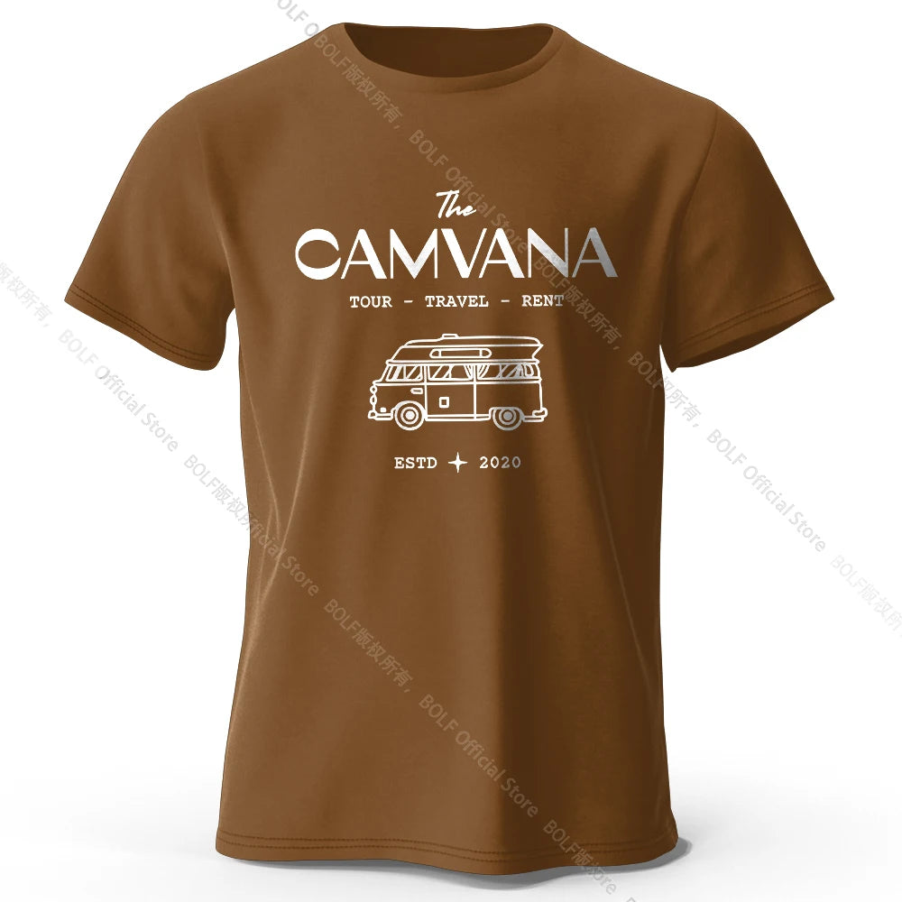 The Camvana Printed T-Shirt 100% Cotton Oversized Abstract Graphic Tees for Men Women Summer Tops Y2K Streetwear