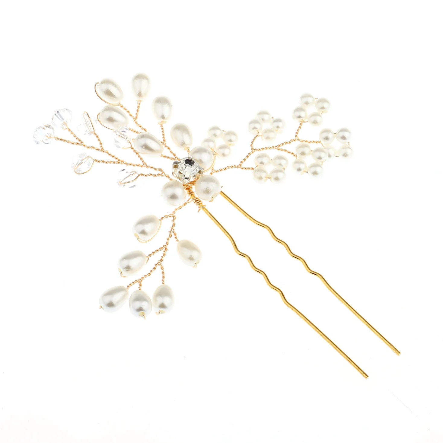 Bridal handmade pearl hairpins headpieces wedding dresses pin hair accessories for woman