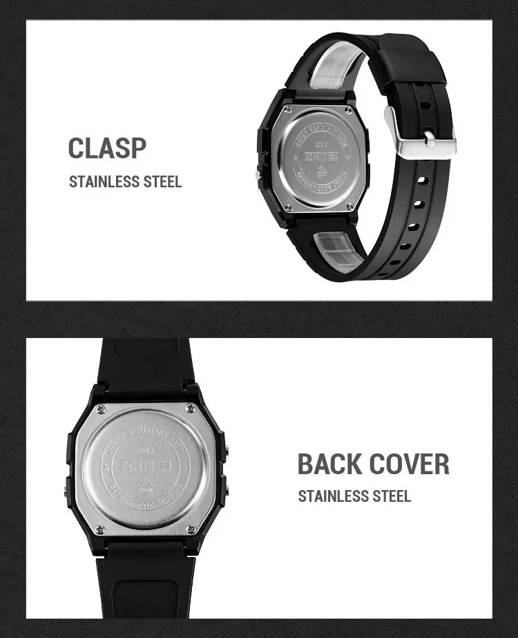 SKMEI 2042 Military Clock reloj hombre Digital Sport Watches  Mens Outdoors 5Bar Waterproof Chrono Date Week Men Wristwatches