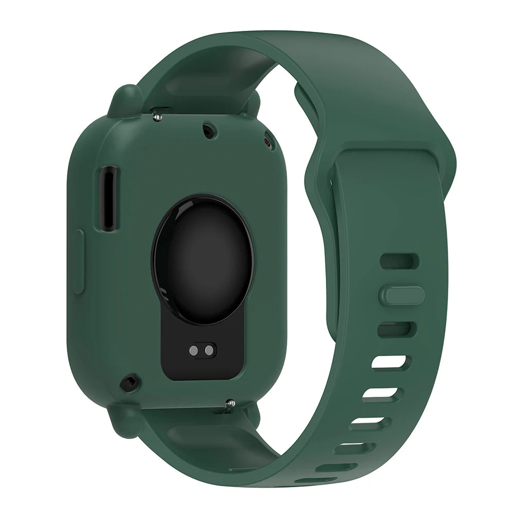 Silicone Strap For Redmi Watch 5 Active Smart Watch Band + Protective Case Shell