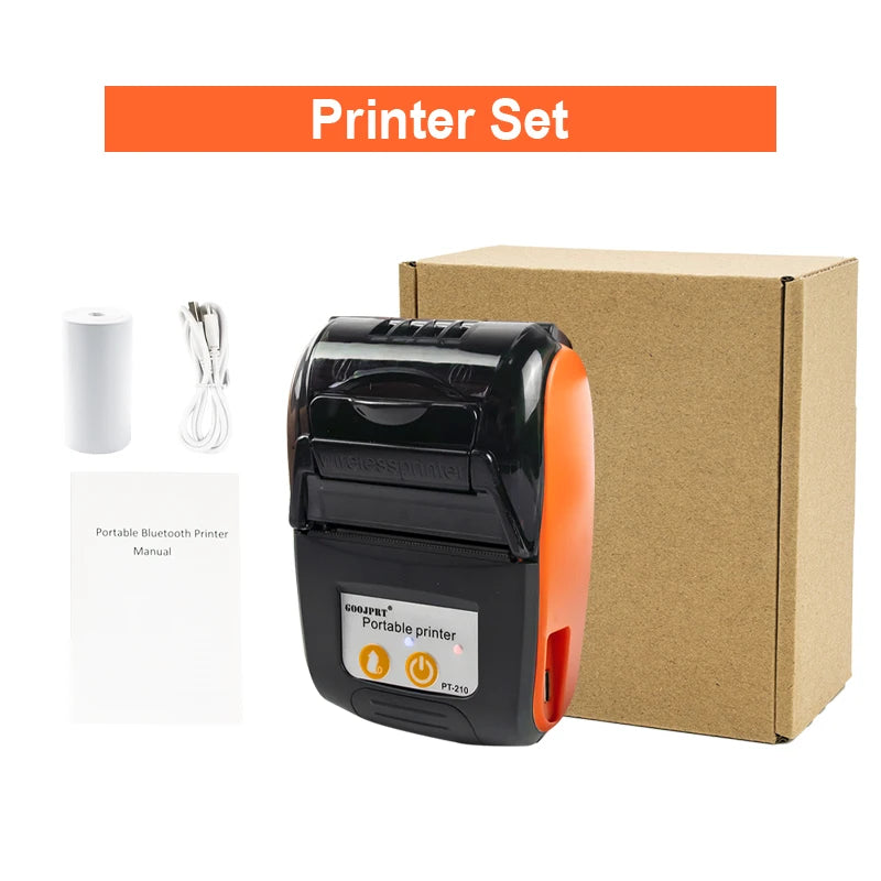 Mini Portable Thermal Printer Bluetooth For Phone Portable Printer Machine For Small Business 58mm Wireless Receipt Impresora