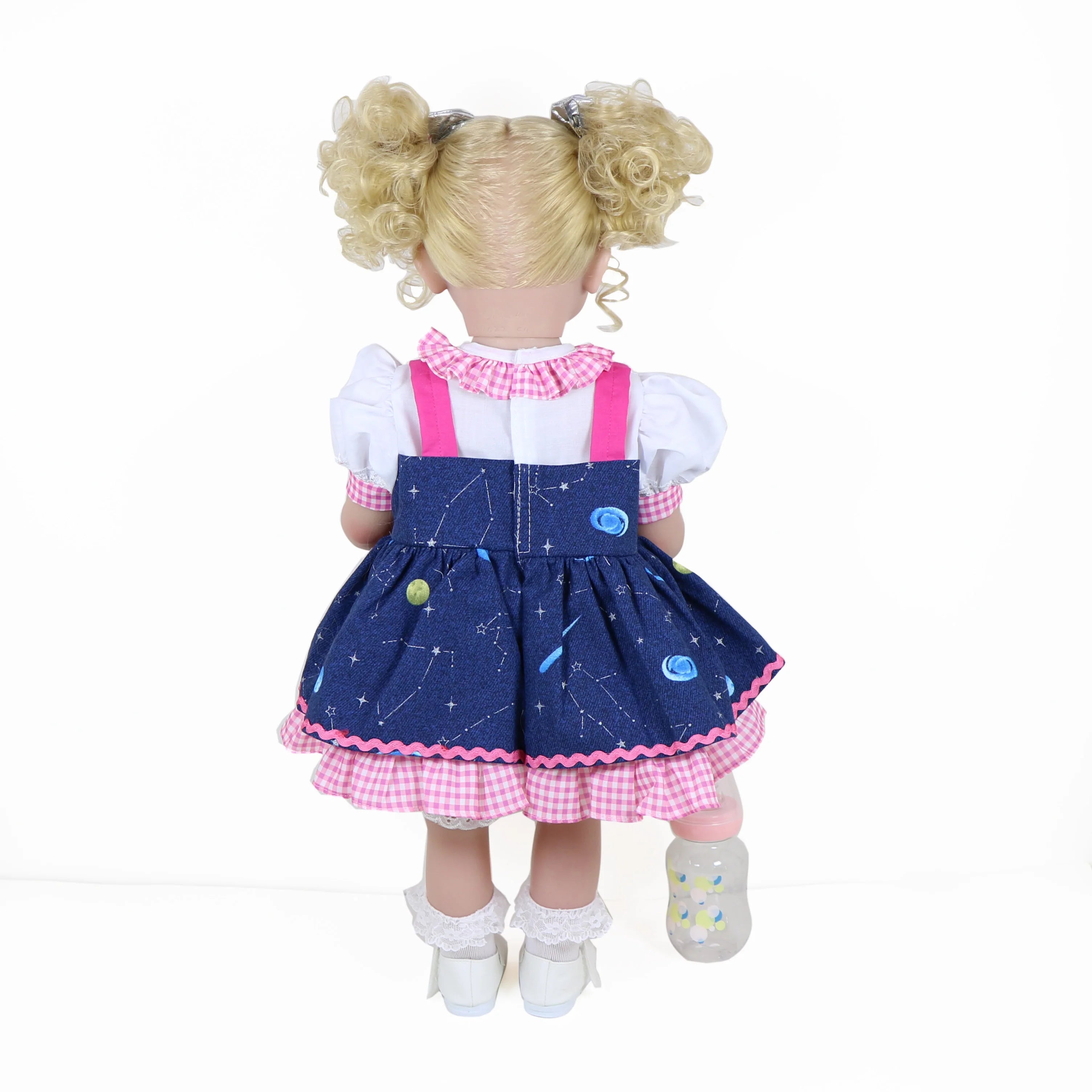 Galaxia Girl” – 22” Realistic Reborn Toddler Doll with Blonde Curly Hair, Light Skin Tone, Hand-Painted Face