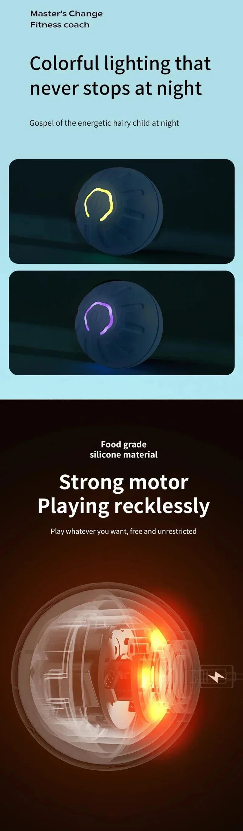 USB Automatic Dog Accessories Mobile Bounce Moving Ball For Dogs Electronic Interactive Pet Toys Pool Cats Toy Bag Supplies Home