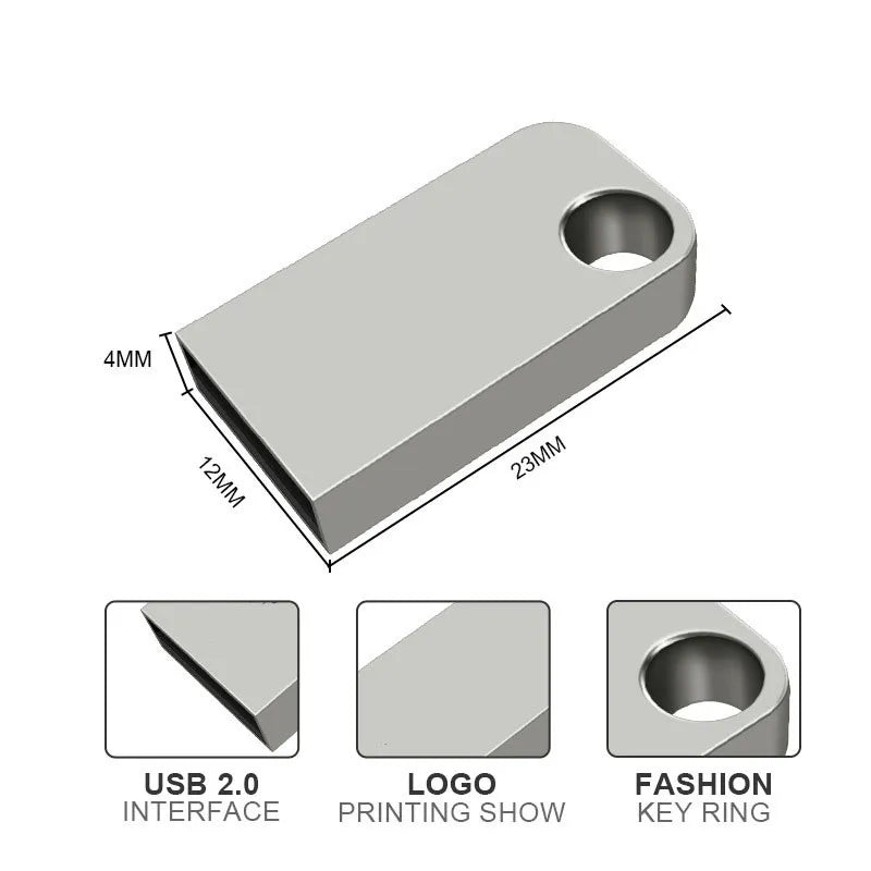 10PCS Mini USB Flash Drives Business Gifts Memory Stick 4GB 8GB Custom logo Pen Drive 16GB 32GB 64GB Waterproof Storage Devices