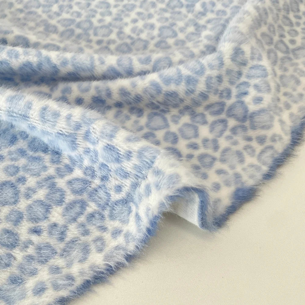 New Fashion Retro Furry Leopard Print Fabric for Handmade Diy Sewing Sofa Pillow Dress Clothing Designer Cloth Material