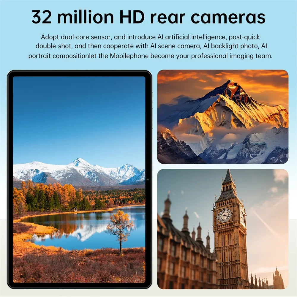 Upgraded Pad 7 Pro Global Version Tablet Android 15 Game Tab 22GB+2TB 10000mAh WiFi GPS 5G Dual SIM 10.1 Inch Kids Tablet PC