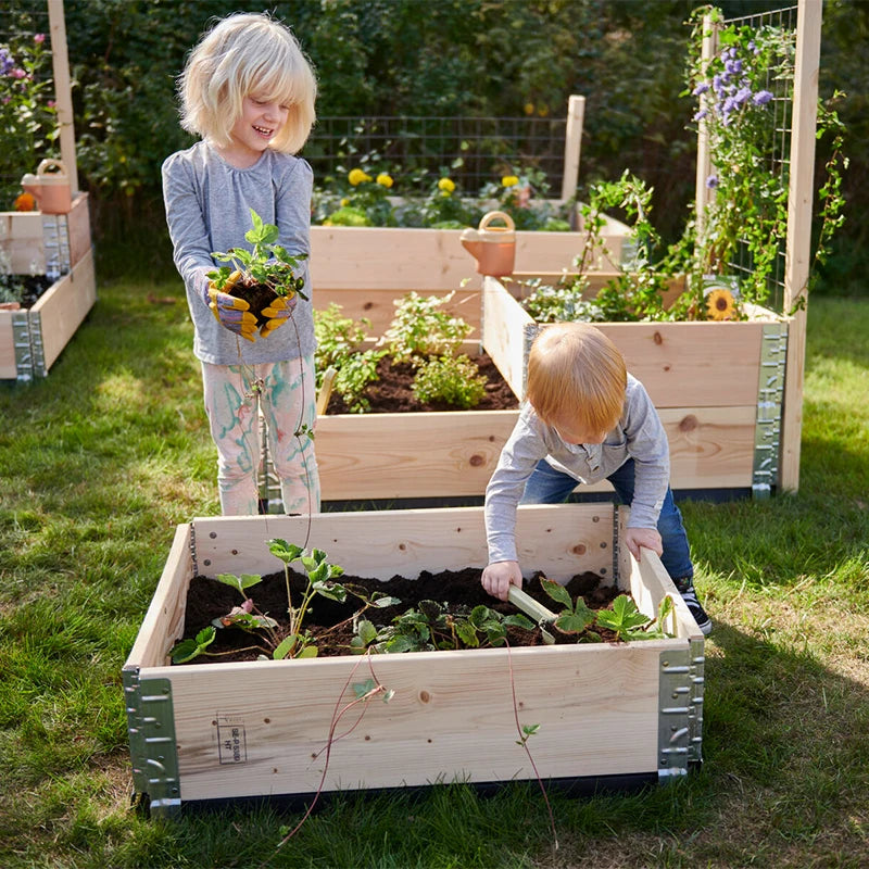 Garden Original Wooden Planting Boxes Framed Beds Vegetable Planting Planters Outdoor Patio Wooden Enclosures