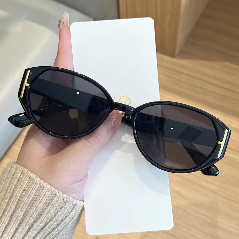Car Sun Glasses 2pcs New Cat Eye Versatile Sunglasses Women 2026 Popular Decoration Eyewear Ladies Trendy Small Frame Eyeglasses