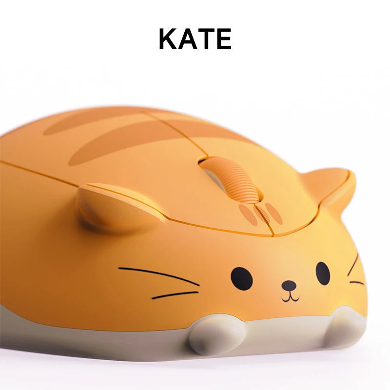 Cute Pet Kitten Design Cartoon Animal Mouse 2.4G Wireless Mute Ergonomic Optical Cat Mice Desktop Laptop Universal For Girl Gift