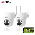 ANRAN 5G Wifi Camera 2/3/4PCS 5MP Wired Security Camera 24/7 Continue Record, IP66,Compatible Alexa,Auto Tracking,PIR Detection