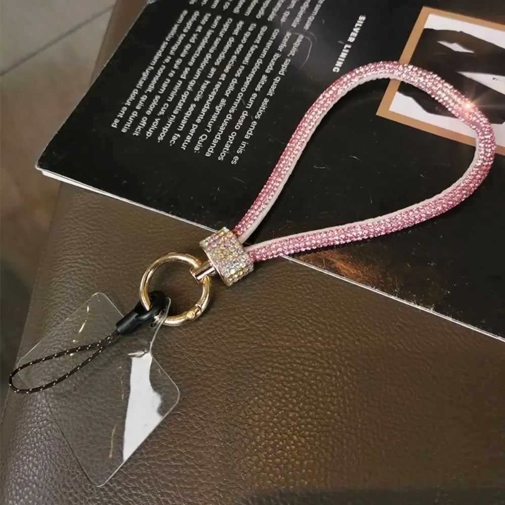 Mobile Phone Charm Lanyard Luxury Rhinestone Wrist Key Chain High-end Diamond-encrusted Bracelet Reinforced Cellphone Cord Strap