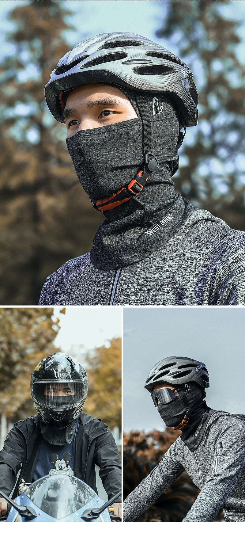 WEST BIKING Summer Cycling Face Mask Cool Breathable Sports Balaclava Men Women Bicycle Motorcycle Sun UV Protection Cycling Cap