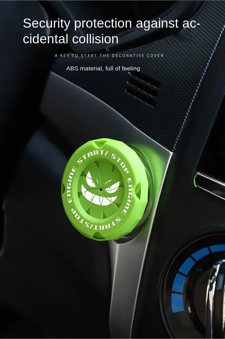 Car Onekey Start Stop Button Cover Car Interior Decor Sticker Engine Ignition Start Switch Protective Cover Motorcycle StartRing