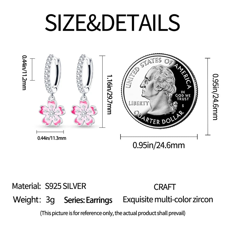 Hot Sale 925 Sterling Silver Spring Zircon Sunflower Stud Earrings For Women 2023 Trending Fashion Jewelry mother's day gift
