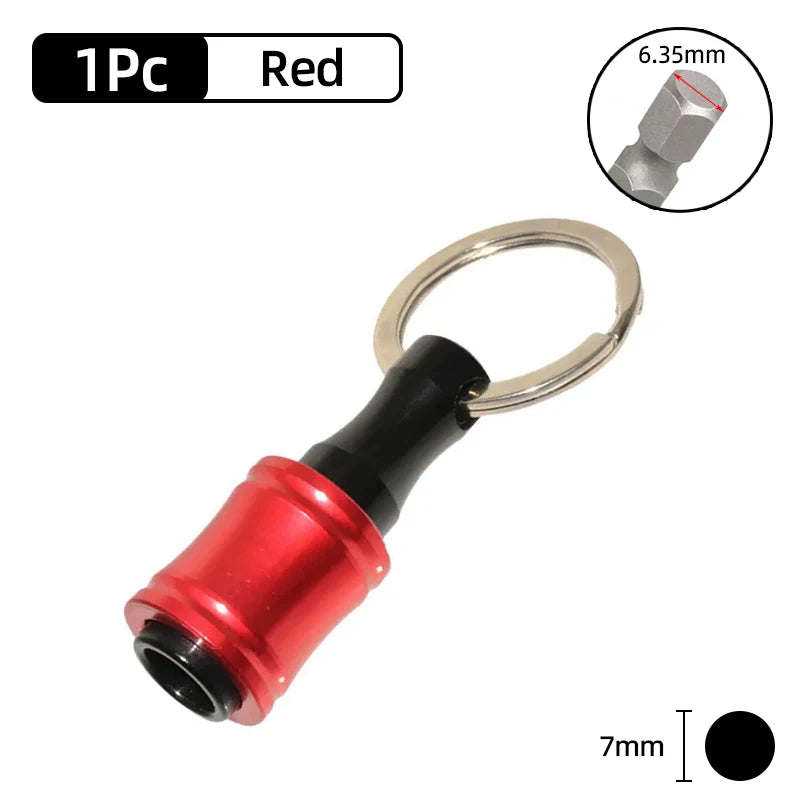 Screwdriver Bit Holder 1/4 Inch Hex Shank Extension Bar Quick Change Aluminum Alloy Keychains Drill Screw Adapter Hand Tools