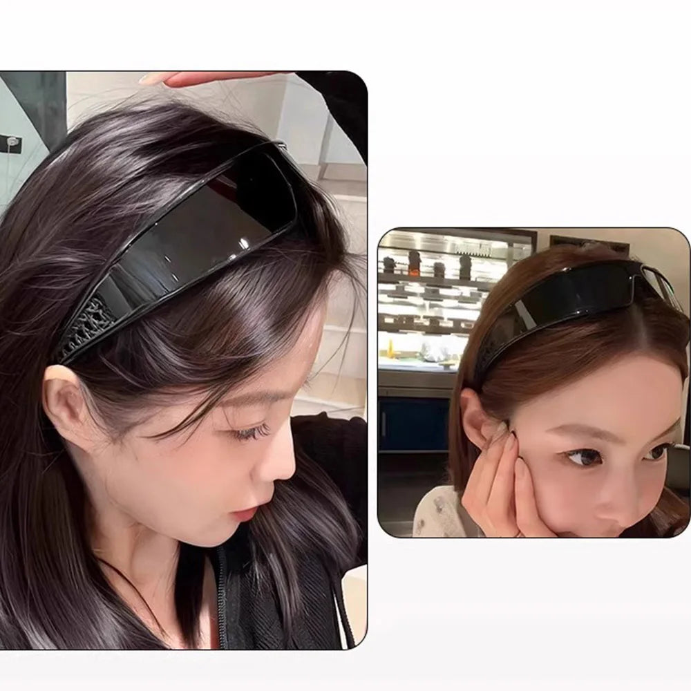 New Glasses Headband Female All-match Pressing Sunglasses Hair Bands Bundle Hair Hoop Curly Fixed Bezel Fashion Hair Accessories