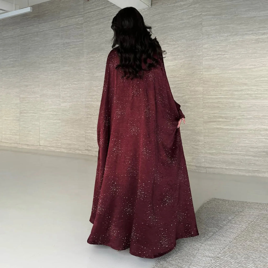 Eid Muslim Abaya Women Diamond Dress Party Night Ramadan Arab Dubai Dresses Kaftan Vestidos Largos Long Robe Jalabiya 2025